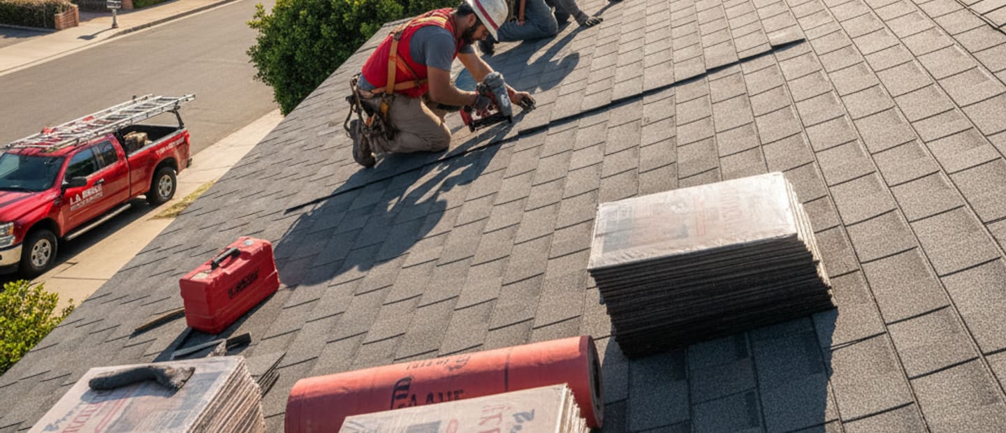 Modern new roof installation in Altadena, California
